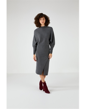Knitted Wrap Pencil Skirt