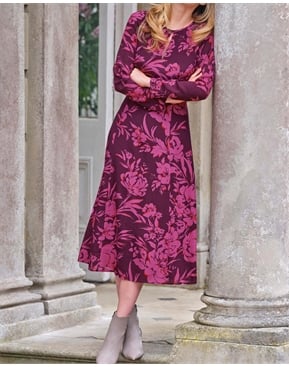 two tone pink dress Yin Yang Two-Tone Pink Curve Smocked Midi Dress The Bullish Store
