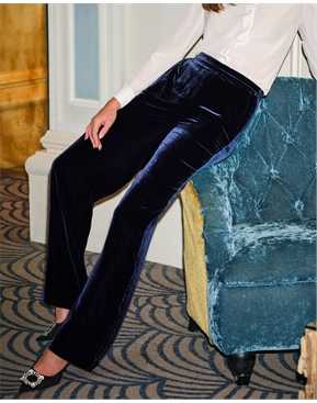 Blue Velvet Trousers