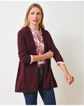 Navy | Cashmere Cropped Cardigan | Pure Collection