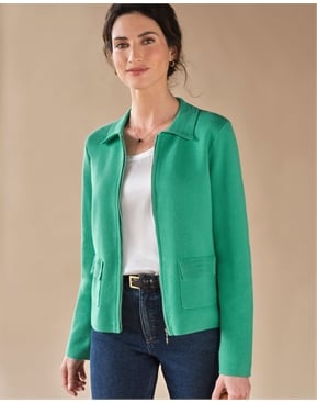 Wool Blend Milano Zip Jacket