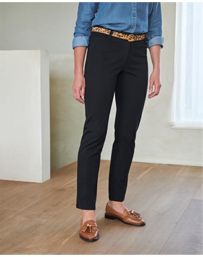 Black Cotton Stretch Straight Leg Jean Pure Collection