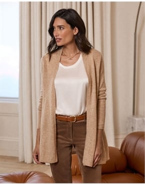 Soft Green | Wool Blend Lace Zip Cardigan | Pure Collection