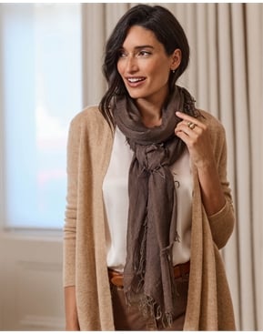 Mocha | Ultra Fine Cashmere Scarf | Pure Collection