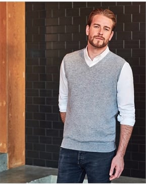 Charcoal Grey | Mens Cashmere Vest | Pure Collection