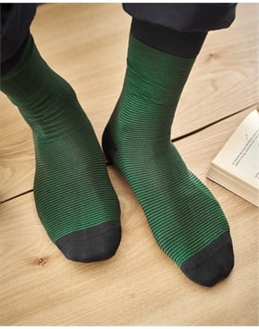 Mens Stripe Pima Cotton Socks