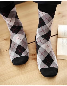 Mens Argyle Pima Cotton Socks