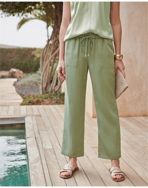 Baycosin Womens Cotton Linen Fashion Long Pant Elastic, 42% OFF