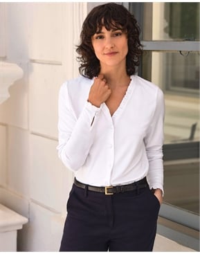Frill V Neck Top