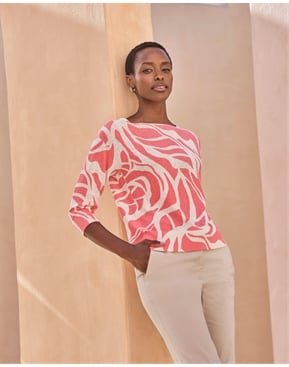 Linen Printed Sweater