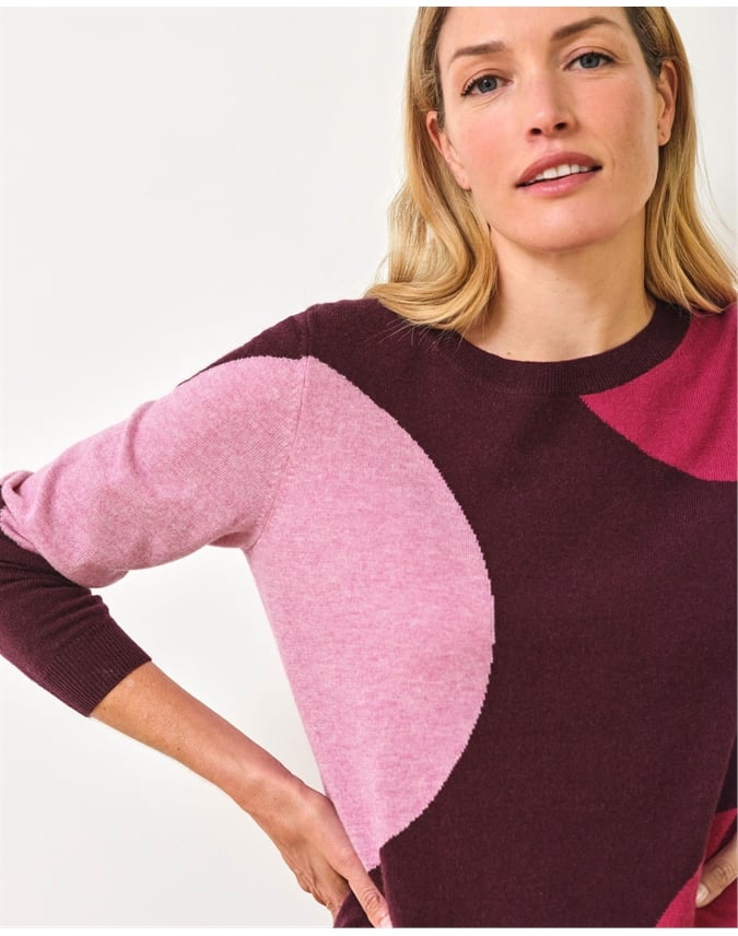 Wool Cashmere Boyfriend Spot Sweater