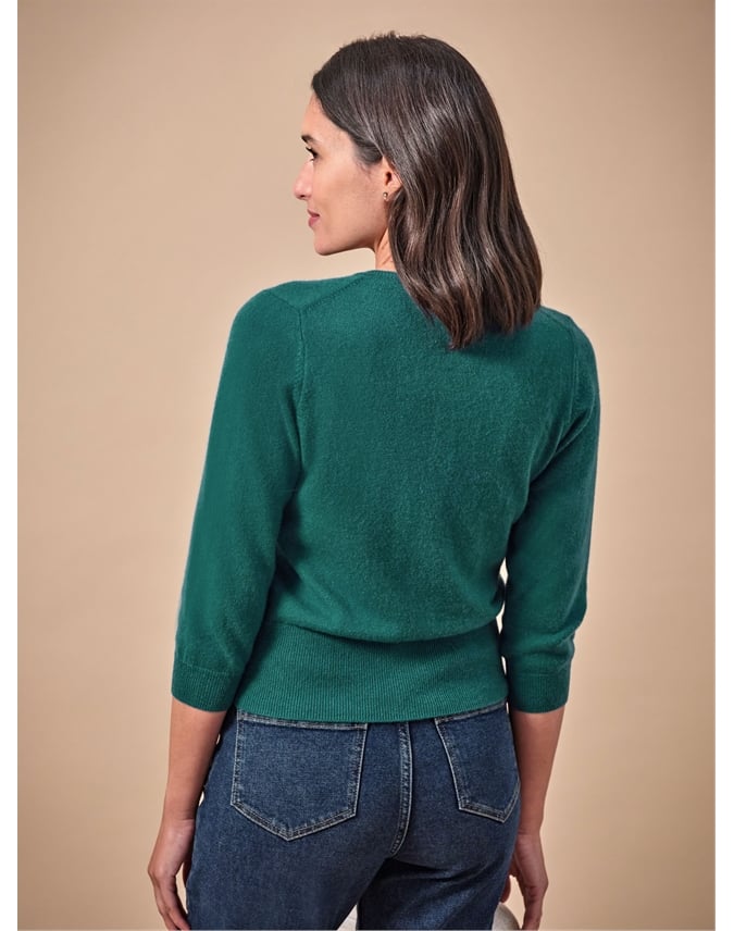 Cashmere Cropped Cardigan