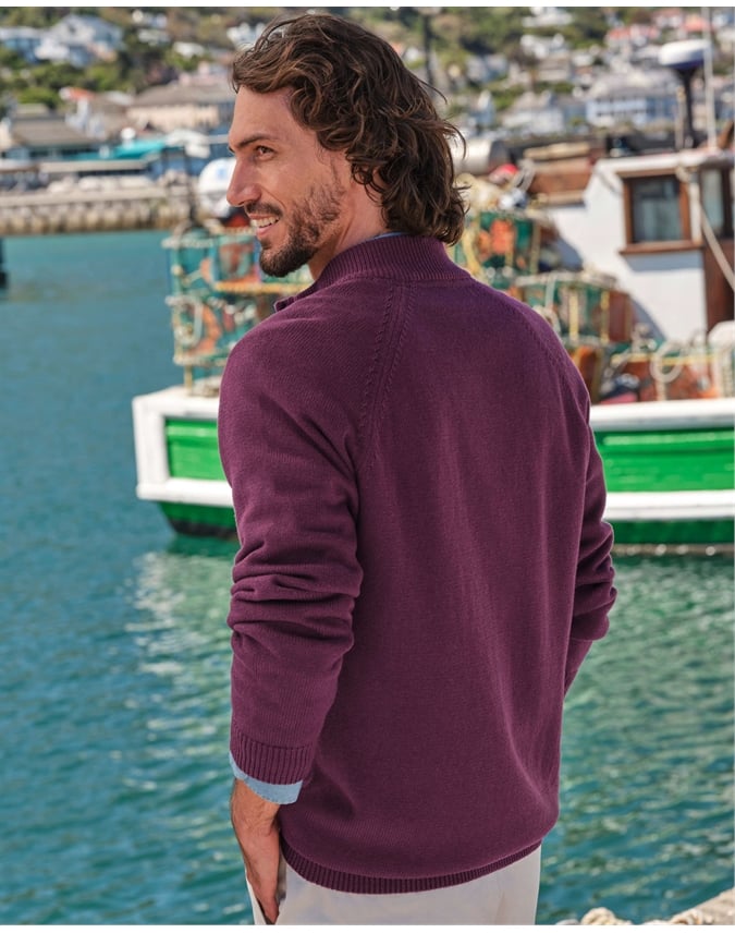 Essential Cotton Zip Cardigan