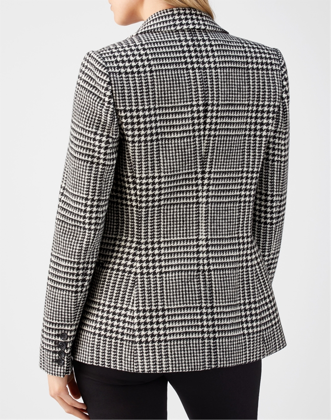 Black/White Check | Tailored Blazer | Pure Collection