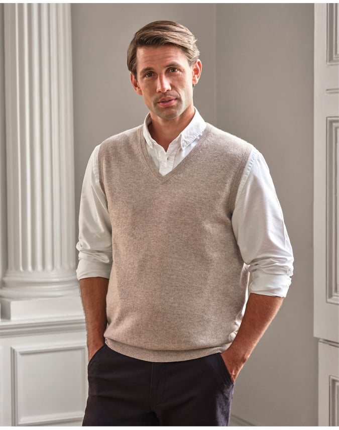 Mens Cashmere Slipover