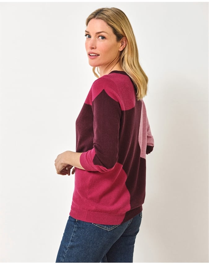 Wool Cashmere Boyfriend Spot Sweater