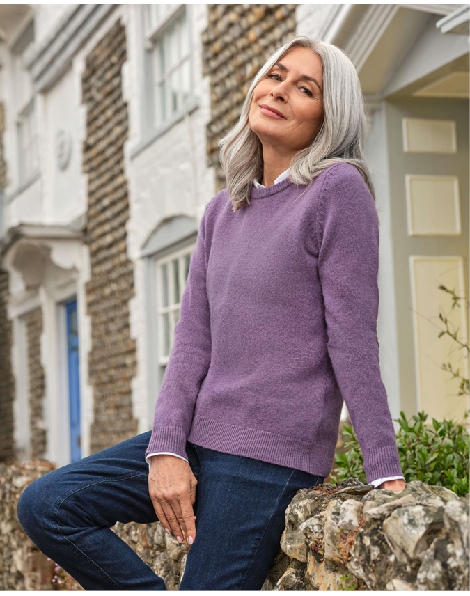 Womens Lambswool Crew