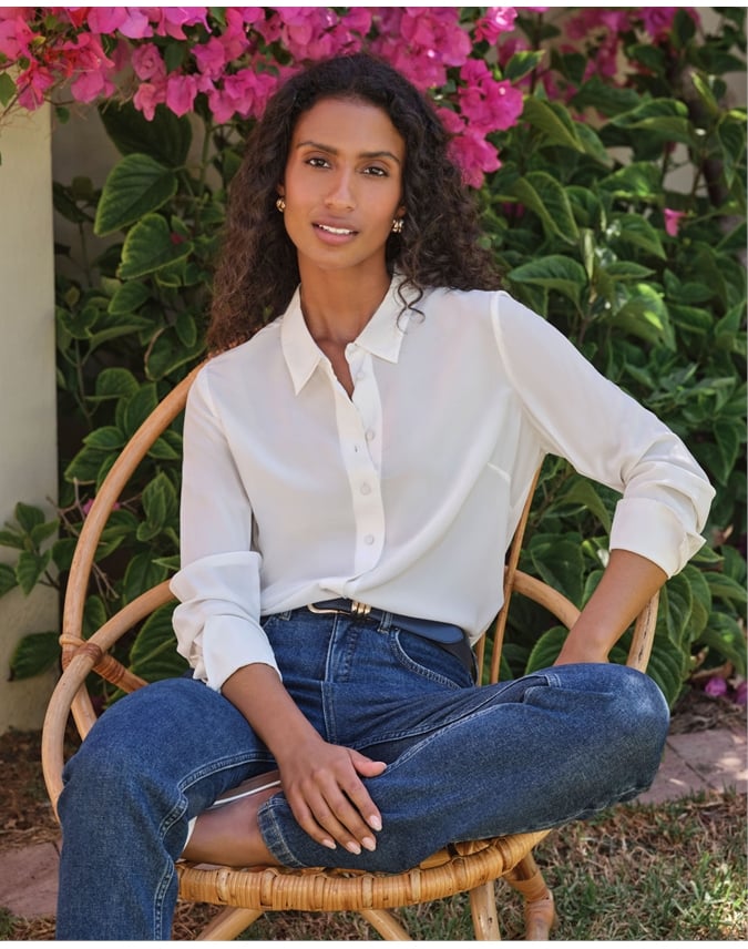 Pure Washed Silk Shirt