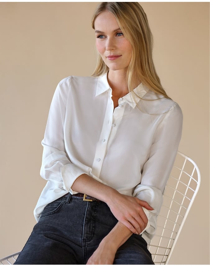 Pure Washed Silk Shirt
