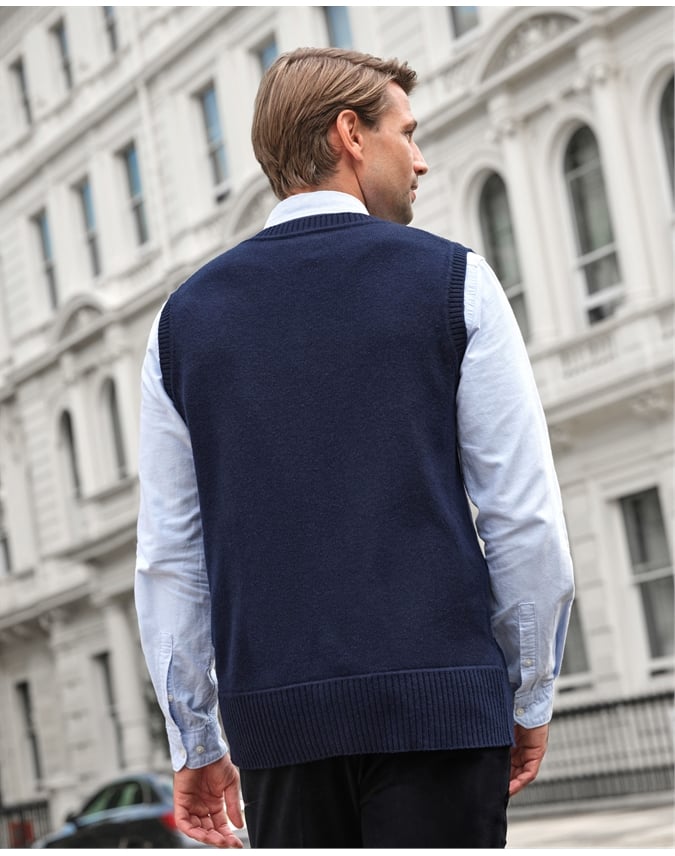 Mens Cashmere Button Through Waistcoat