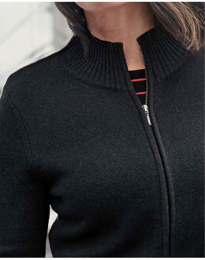 Lambswool Zip Thru Cardigan