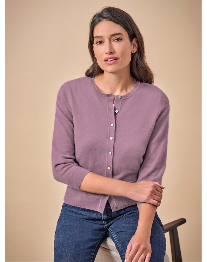 Cashmere Cropped Cardigan