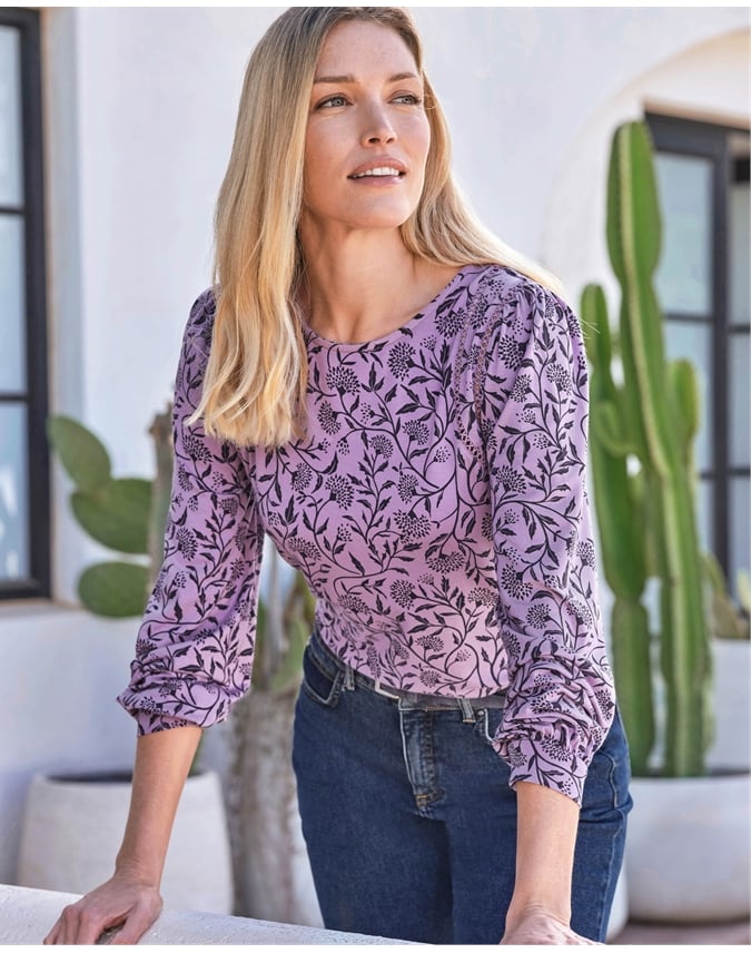 Double Lace Detail Jersey Top