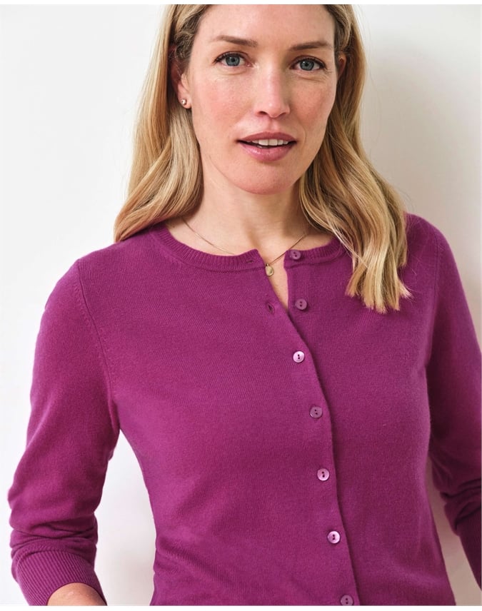 Cashmere Crew Neck Cardigan