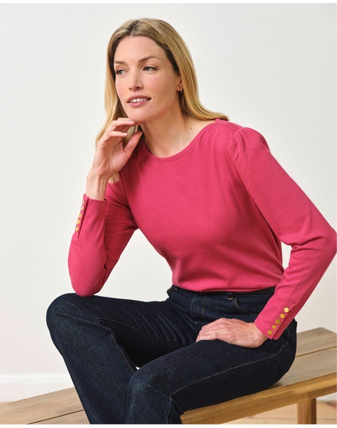 Button Sleeve Top