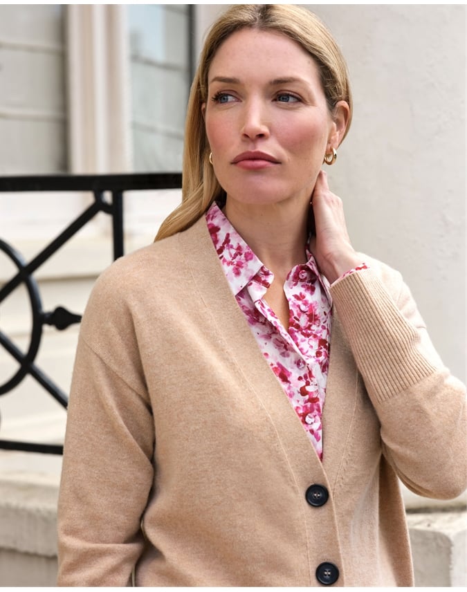 Pure Cashmere Boyfriend Cardigan