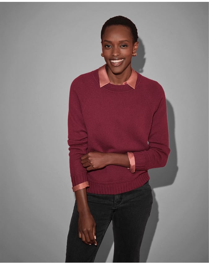 Cashmere Lofty Raglan Sleeve Sweater