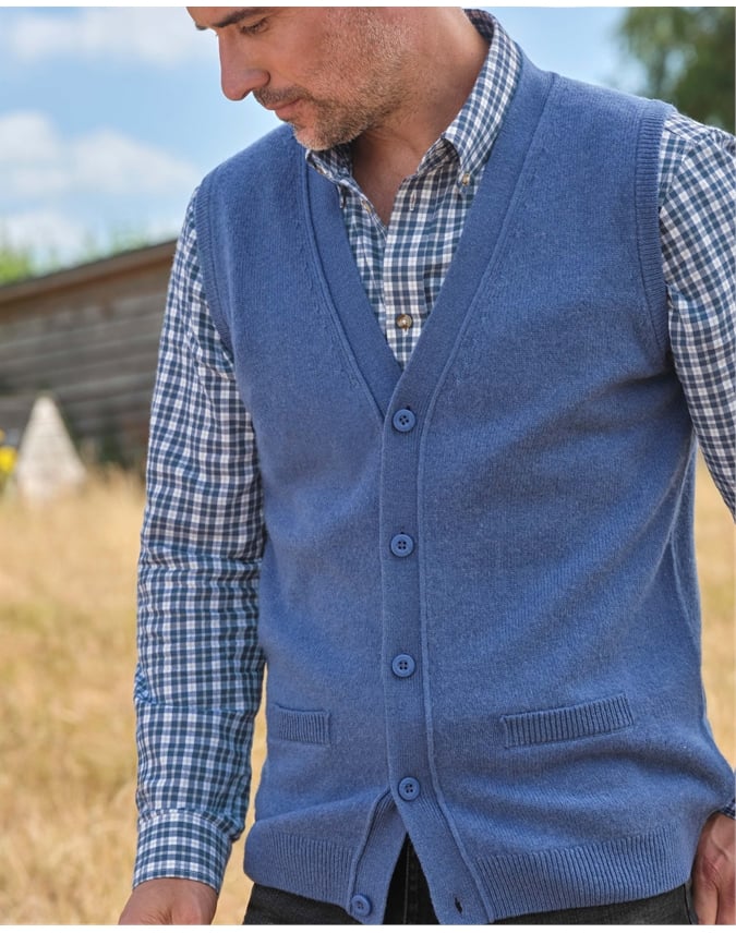 Mens Lambswool Vest