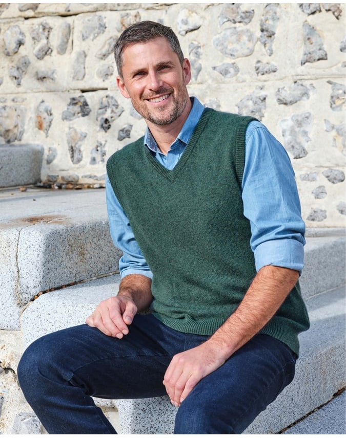 Mens Classic Lambswool Vest