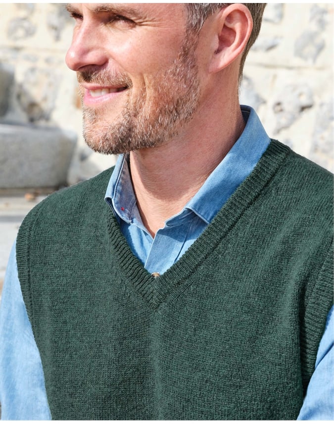 Mens Classic Lambswool Vest