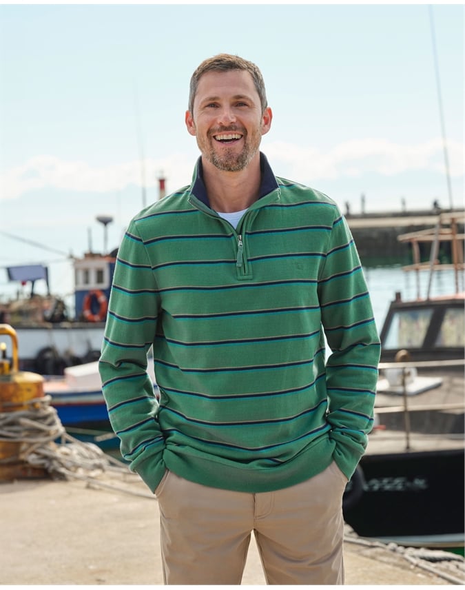 Cotton Half Zip Sweater