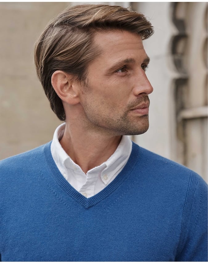 Mens Cashmere V Sweater