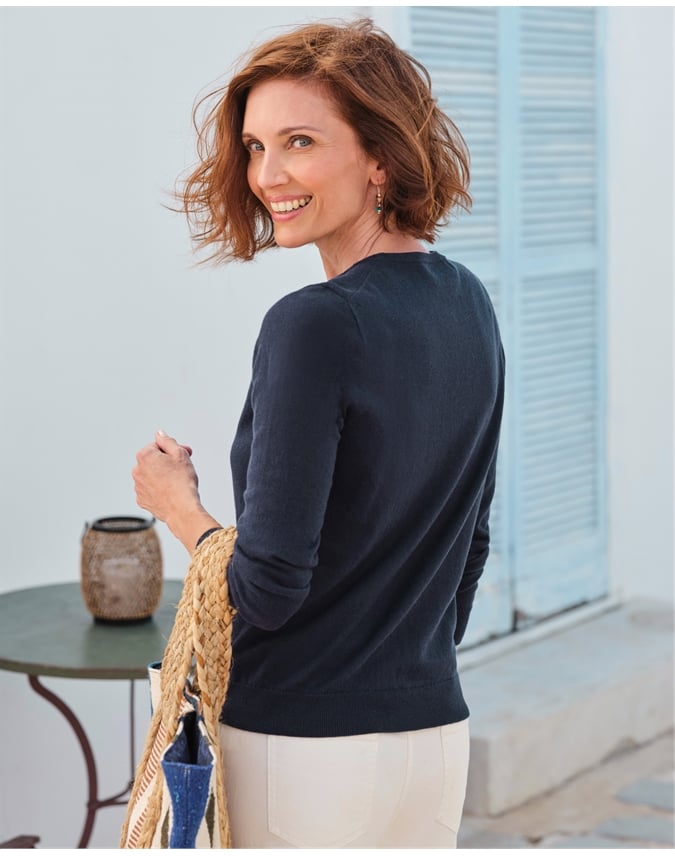 Cotton & Cashmere Crew Neck Sweater
