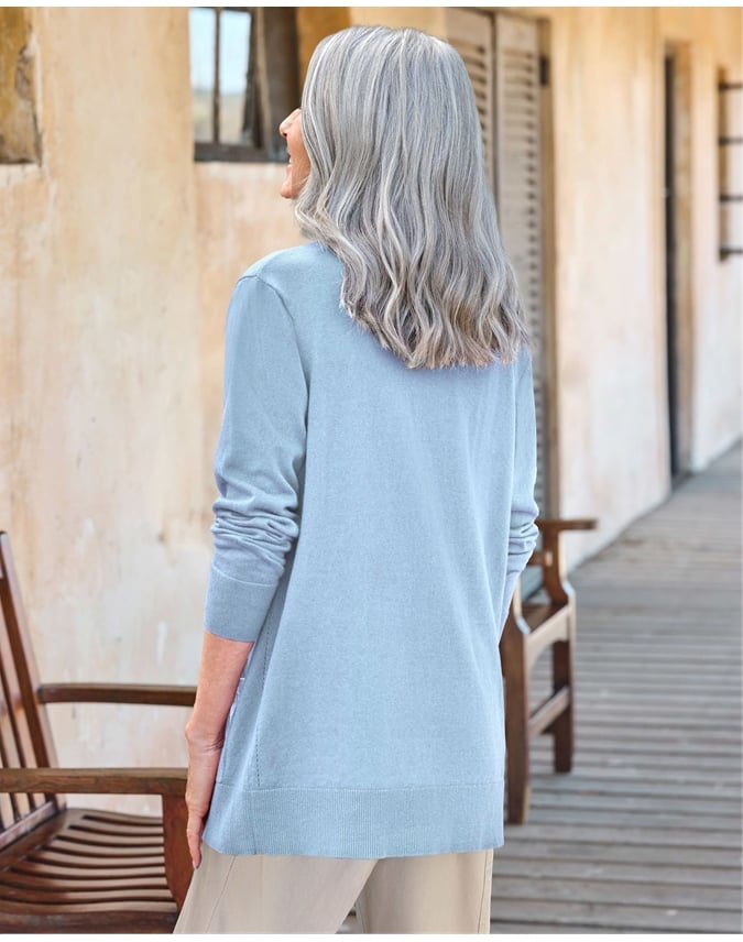 Long V Neck Cardigan