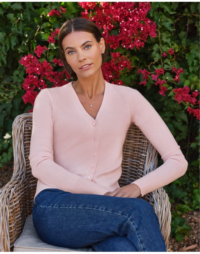 Cashmere V Neck Cardigan