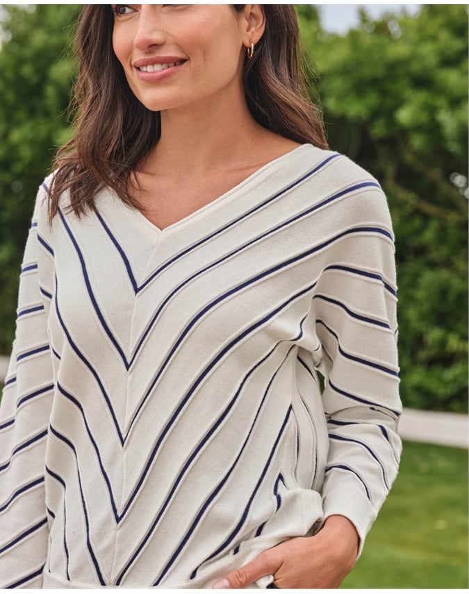 Chevron Cotton Sweater