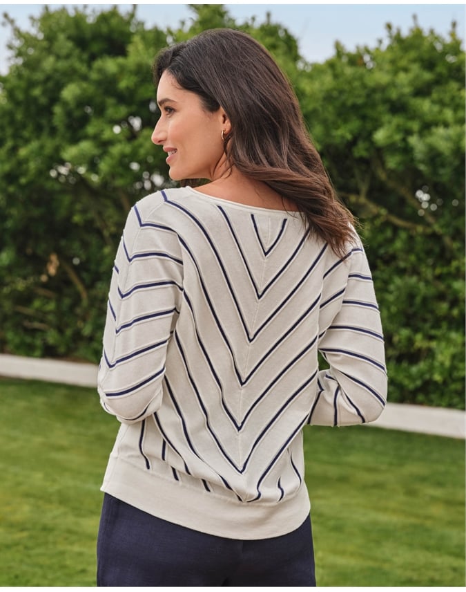 Chevron Cotton Sweater