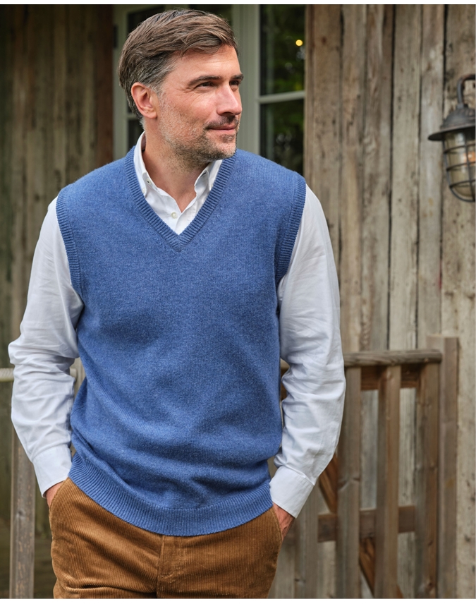 Mens Classic Lambswool Vest