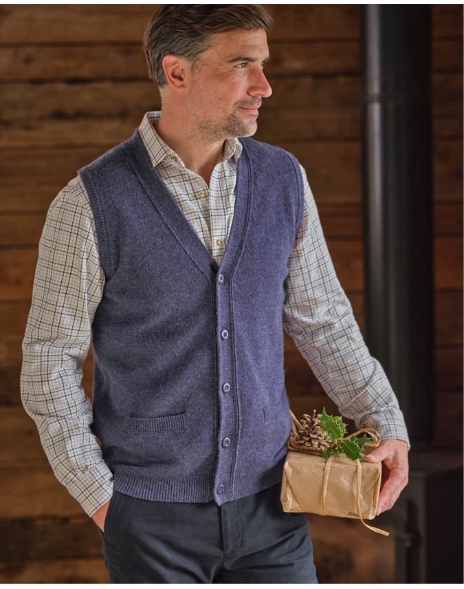 Mens Lambswool Vest