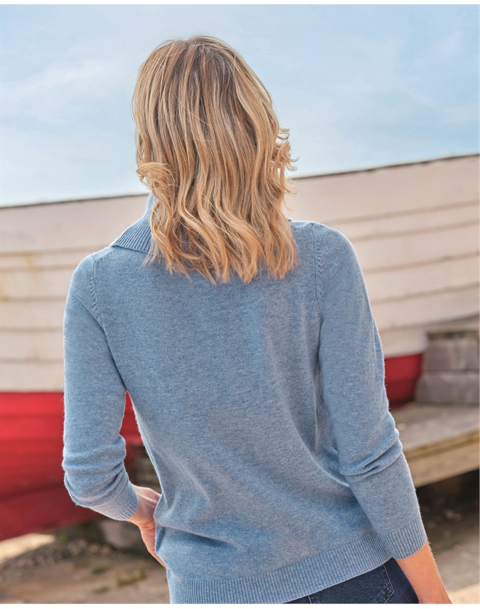 Cashmere And Merino Long Sleeve Cowl Neck Sweater