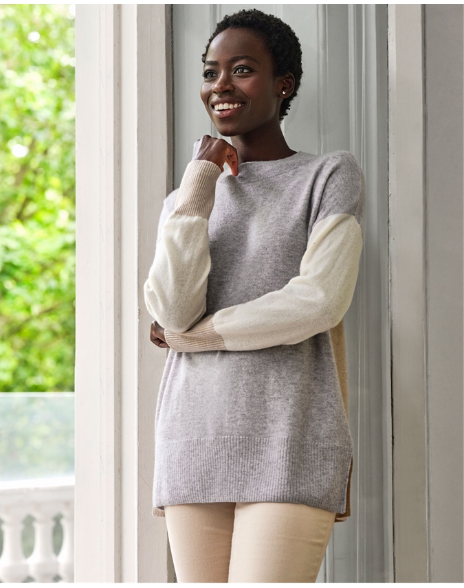 Cashmere Colour Block Jumper