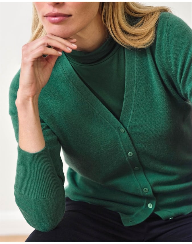 Cashmere V Neck Cardigan