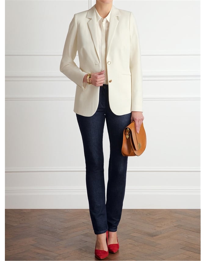 Ivory Wool Blazer Pure Collection