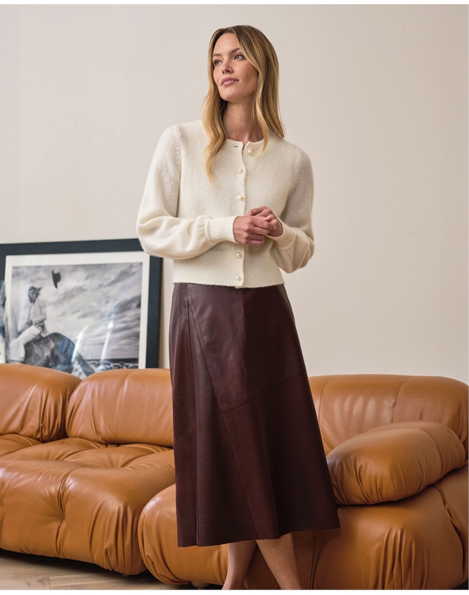 Leather Midi Skirt