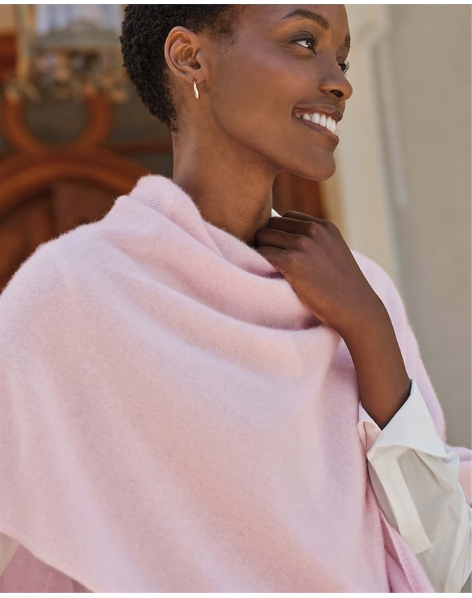 Organic Cashmere Gassato Poncho