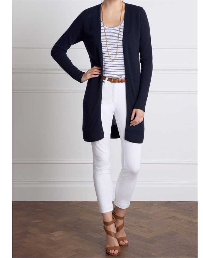 longline navy cardigan
